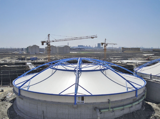 嘉峪关市污水池加盖膜结构体育看台 - 哪里好